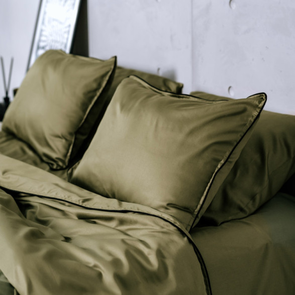 Khaki with black trim