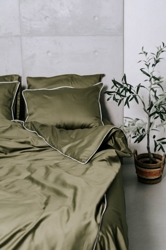 Khaki with white trim №2
