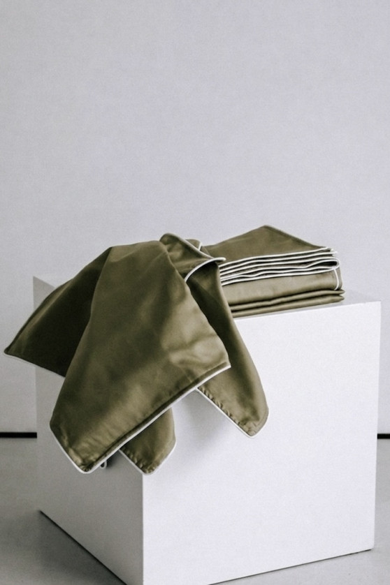 Khaki with white trim №1