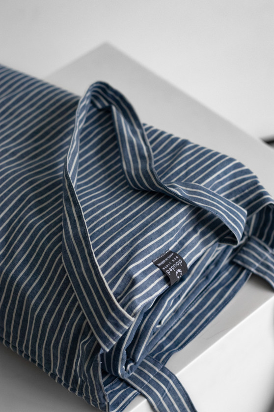 Blue denim with white stripes №6