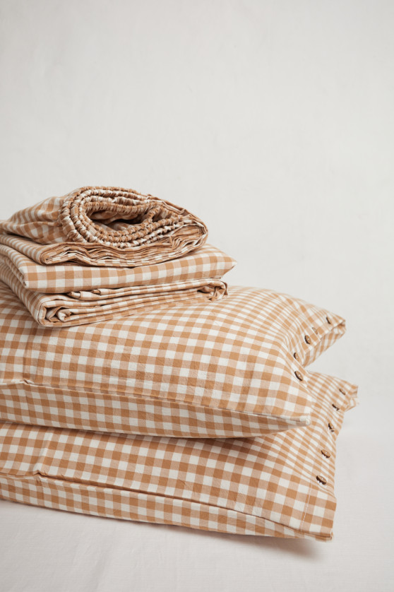 Dark beige gingham №7