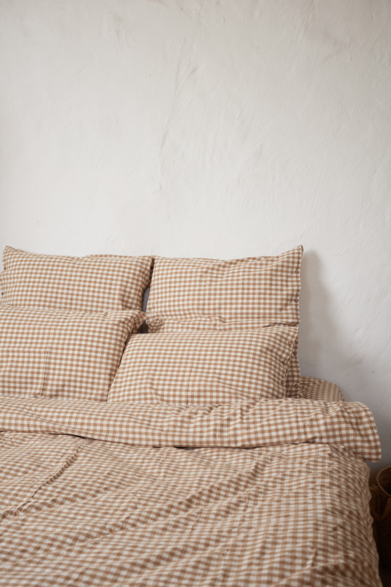 Dark beige gingham №8