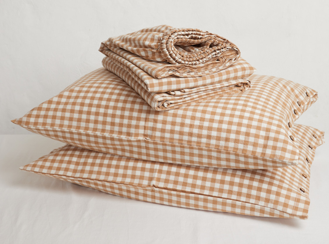 Dark beige gingham №3