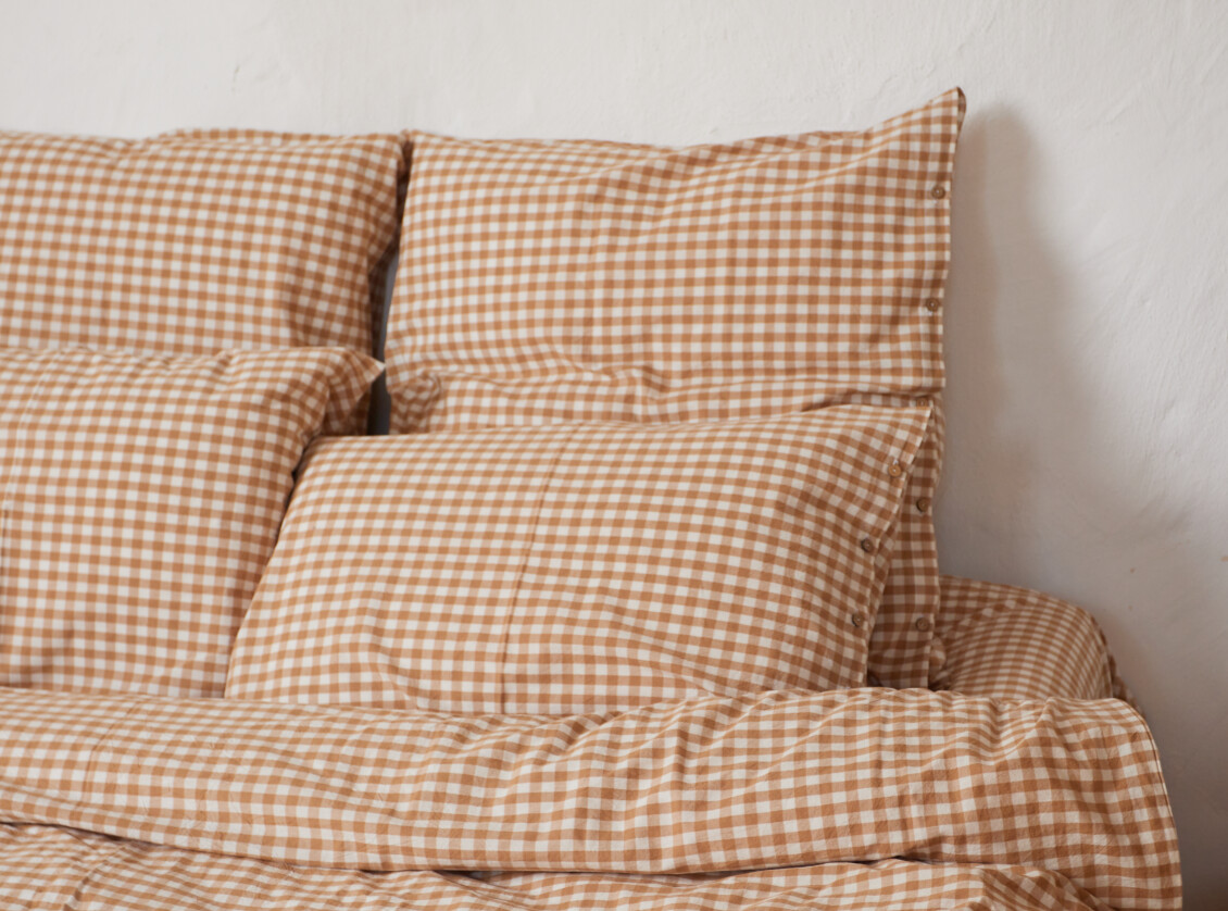 Dark beige gingham №4