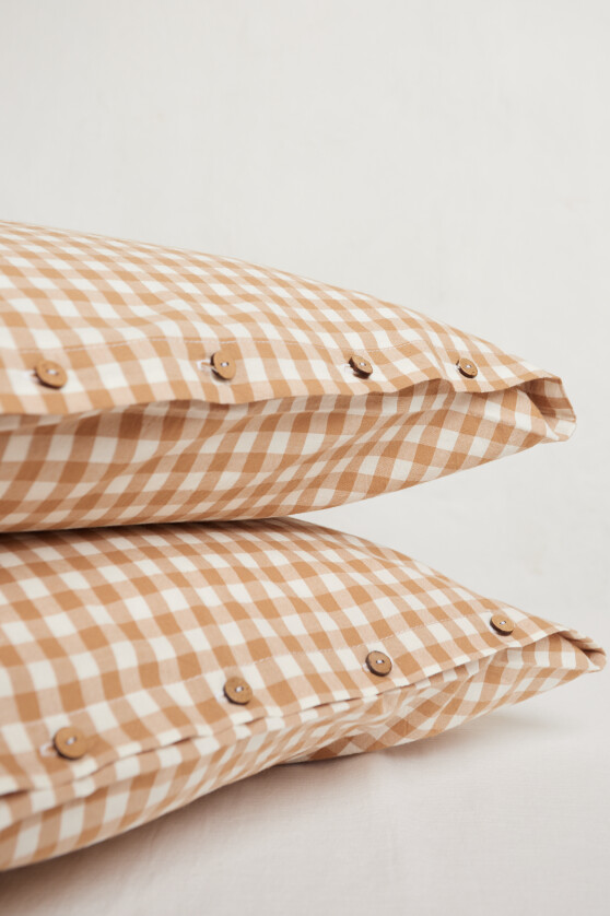 Dark beige gingham №3