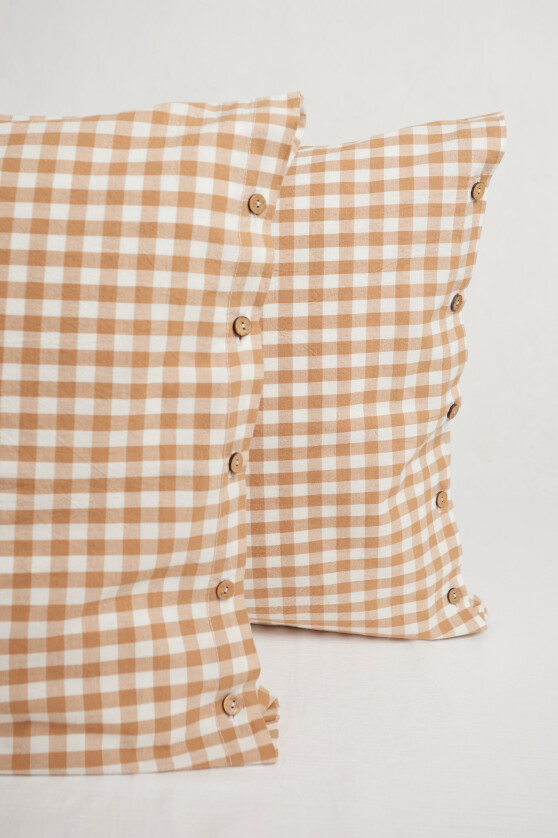 Dark beige gingham №2