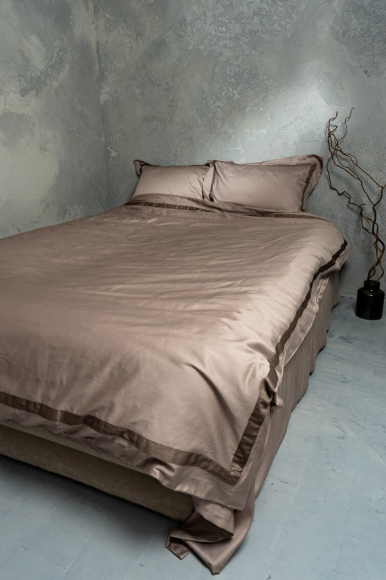 Taupe with Cocoa wide trim №5