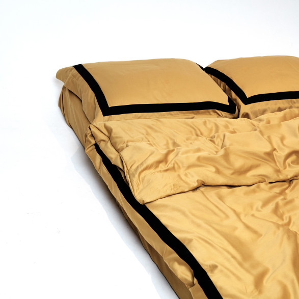 Dark gold with black wide trim