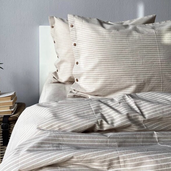 Beige with white stripes