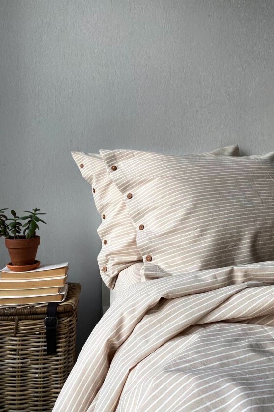 Beige with white stripes №4
