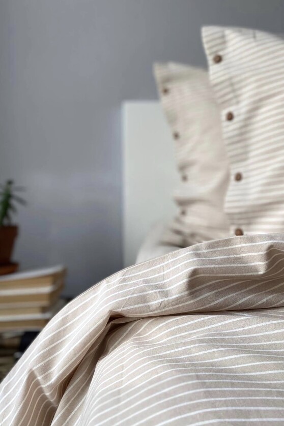 Beige with white stripes №3